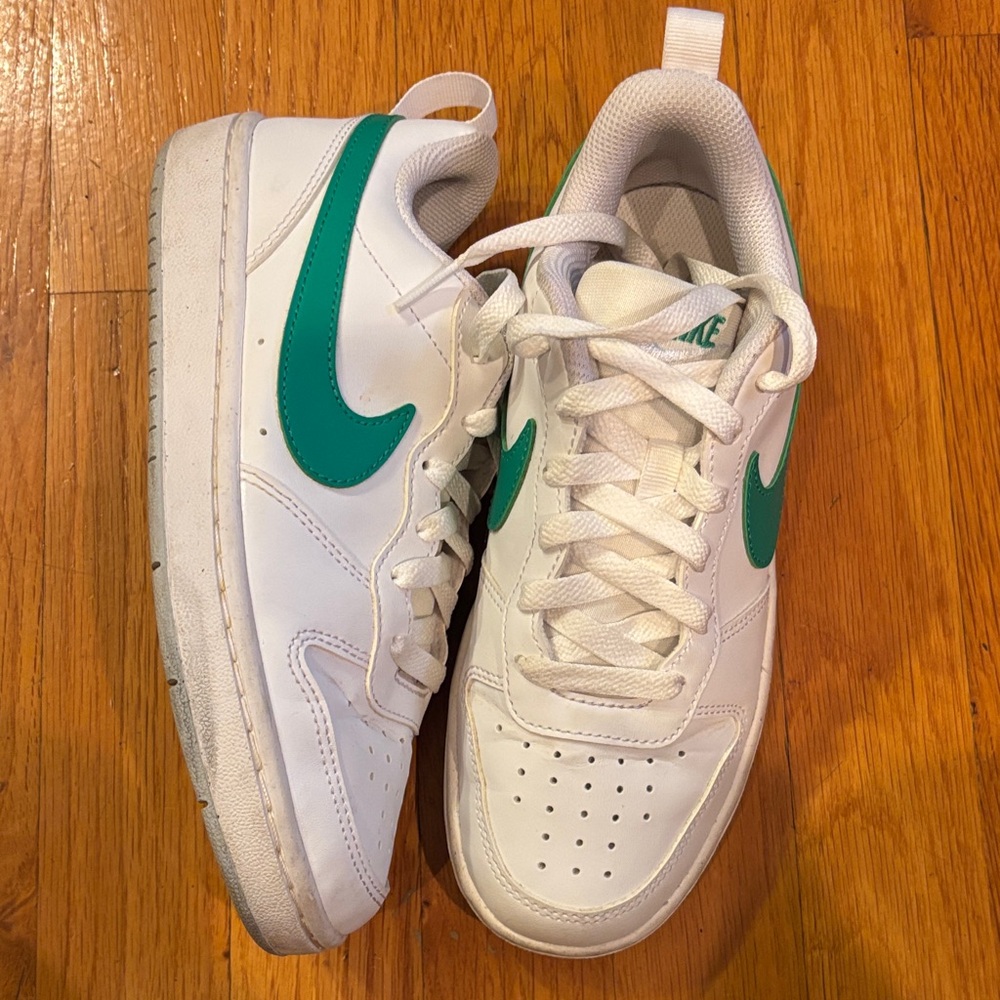 Nike Court Borough Low Recraft Big Kid Shoes White & Green Streetwear Y4/6 Lady - Picture 5 of 7